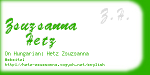 zsuzsanna hetz business card